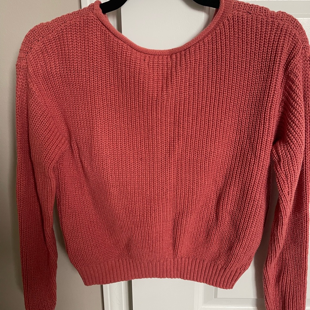 Pink Crop Sweater - Picture 4 of 6